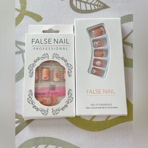 NEW 2 pack Do it Yourself False Nails Bunny Rabbit glue on Shiny Short